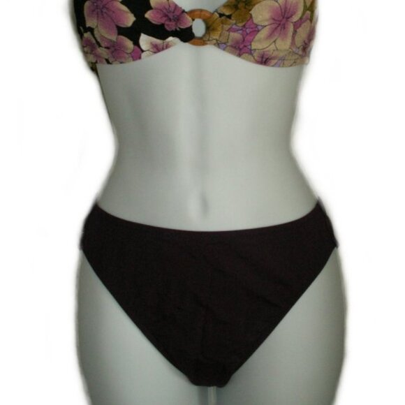 BECCA INC Purple Floral Bikini - Sz S - NEW - Picture 3 of 12